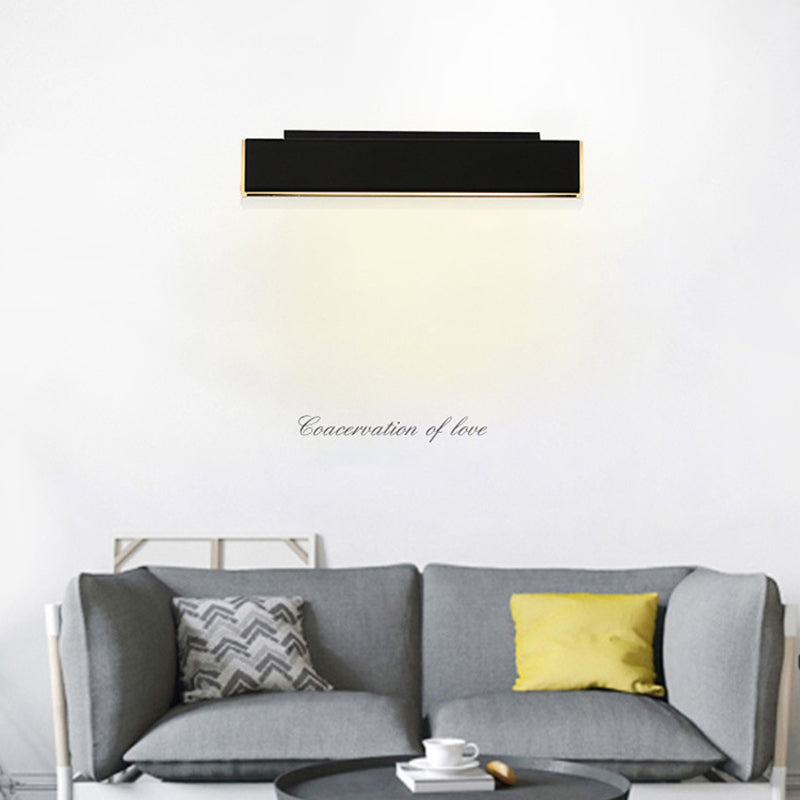 Acryl schwarzer LED -Wandleuchten im modernen prägnanten Stil Aluminium rechteckig rotierbare Wandlampe