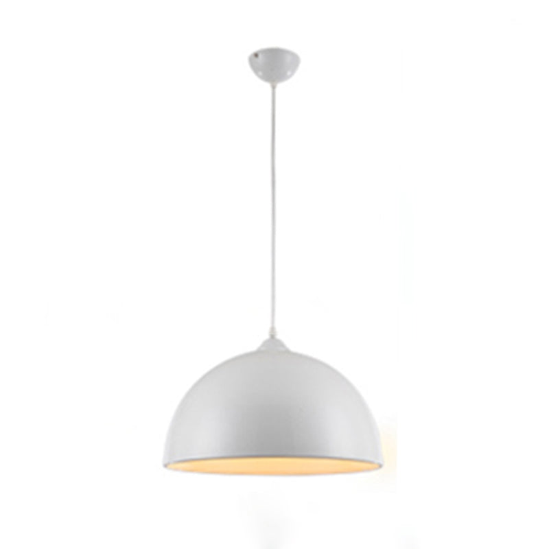Lámpara colgante de tono de cúpula de 1 luces, luz colgante de metal contemporáneo para restaurante
