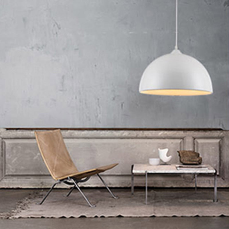 Lámpara colgante de tono de cúpula de 1 luces, luz colgante de metal contemporáneo para restaurante
