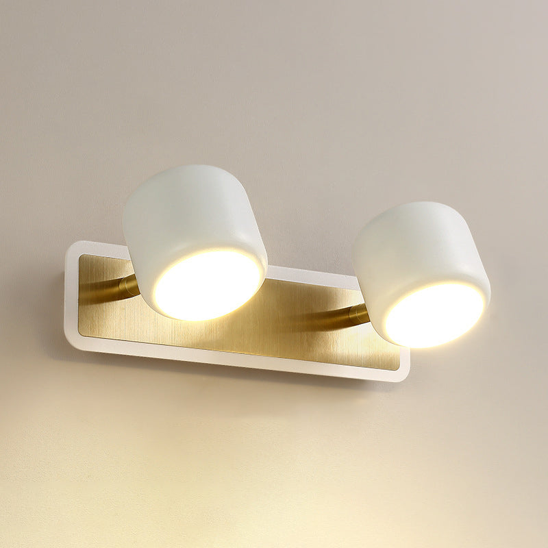 Aluminum Multi Lights Vanity Wall Light Fixtures Modern Style Cylinder Wall Lamps