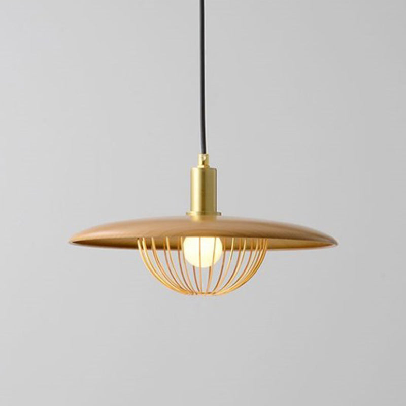 Minimalistischer Innenheimer hell, flacher Schatten mit Käfigmetall 1-Licht-Anhängerbeleuchtung