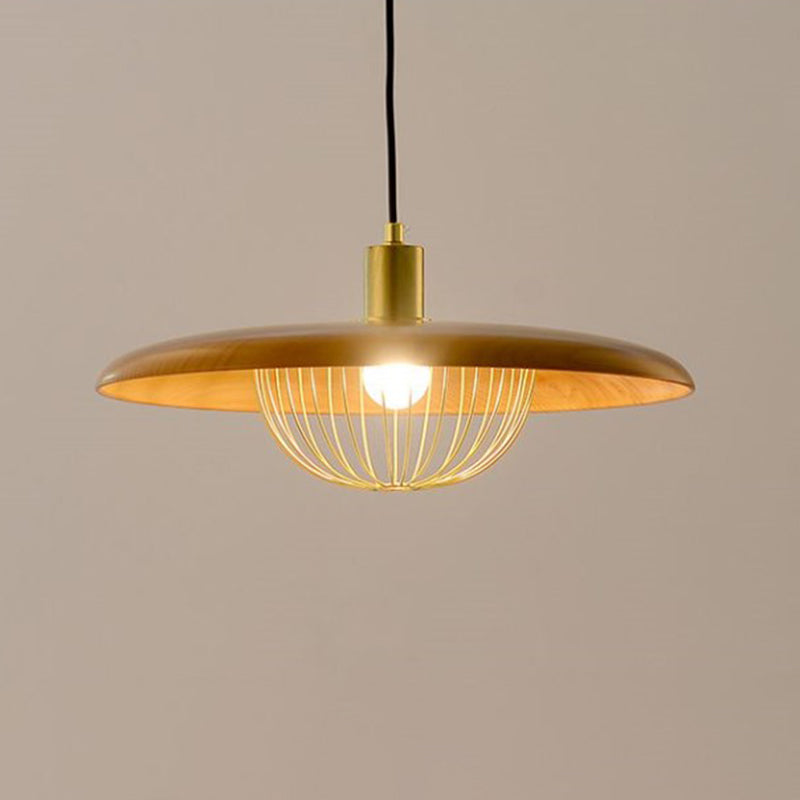 Minimalistischer Innenheimer hell, flacher Schatten mit Käfigmetall 1-Licht-Anhängerbeleuchtung