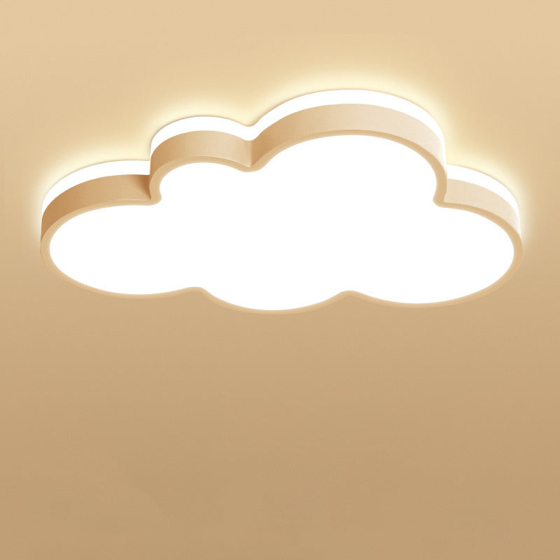 Lámpara de techo de macarrón de hierro forjado, montaje empotrado LED de nube acrílica, estilo nórdico moderno, para dormitorio