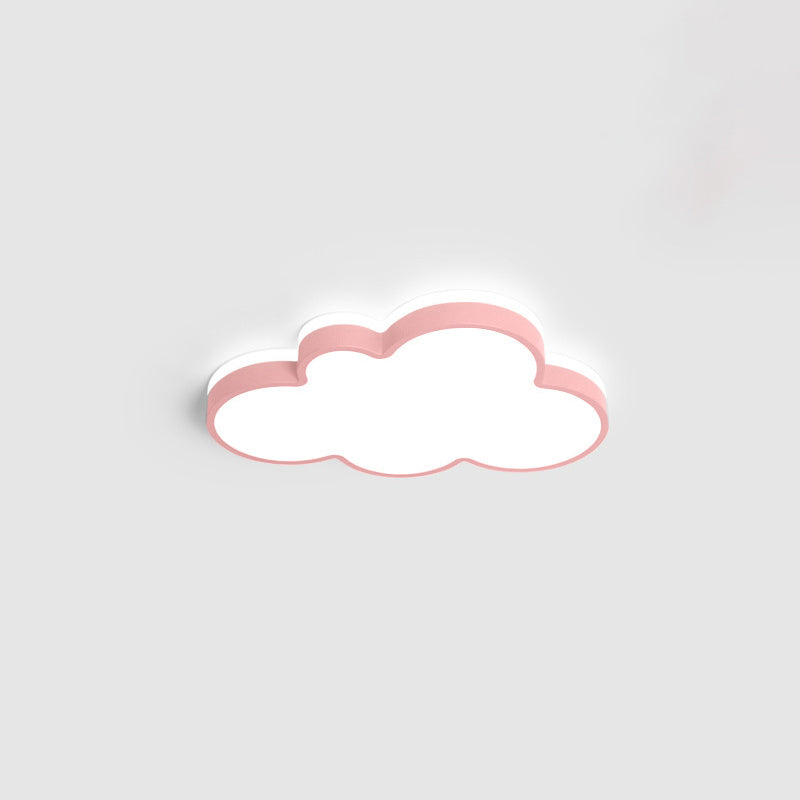 Lámpara de techo de macarrón de hierro forjado, montaje empotrado LED de nube acrílica, estilo nórdico moderno, para dormitorio