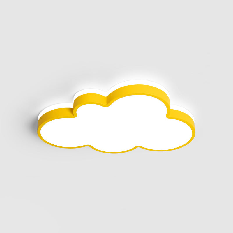 Lámpara de techo de macarrón de hierro forjado, montaje empotrado LED de nube acrílica, estilo nórdico moderno, para dormitorio