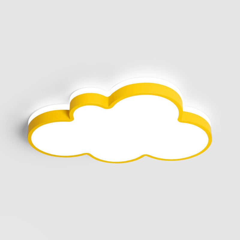 Lámpara de techo de macarrón de hierro forjado, montaje empotrado LED de nube acrílica, estilo nórdico moderno, para dormitorio