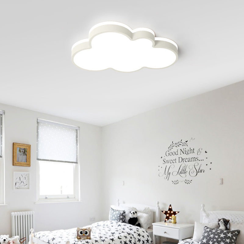 Lámpara de techo de macarrón de hierro forjado, montaje empotrado LED de nube acrílica, estilo nórdico moderno, para dormitorio