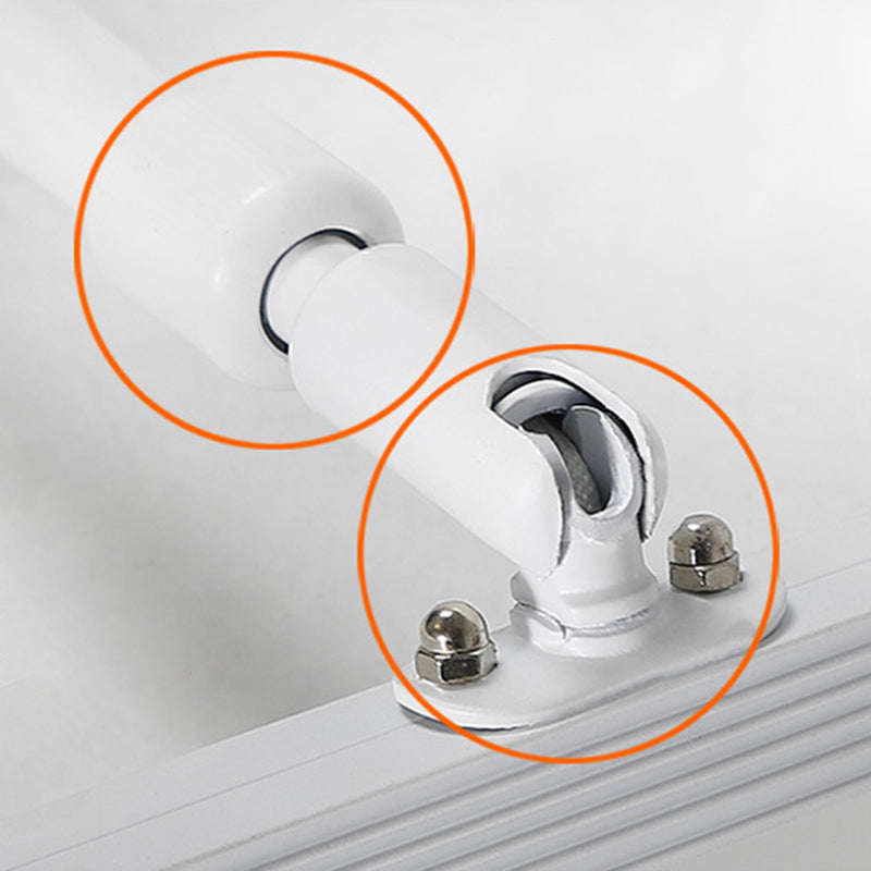 Linear Shade Swing Arm Wall Lighting Modern Style Metal 1 Light Sconce Lamp in White