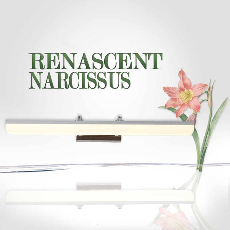 Linear Shade Swing Arm Wall Lighting Modern Style Metal 1 Light Sconce Lamp in White