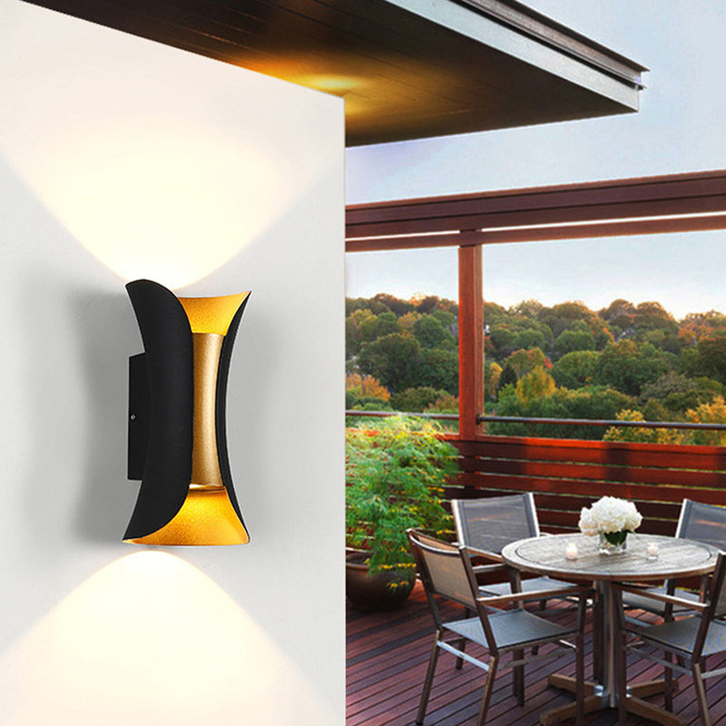 Curl 2 Lights Flush Wandleuchter Aluminium Moderner Wandbeleuchtung mit Wandleuchten