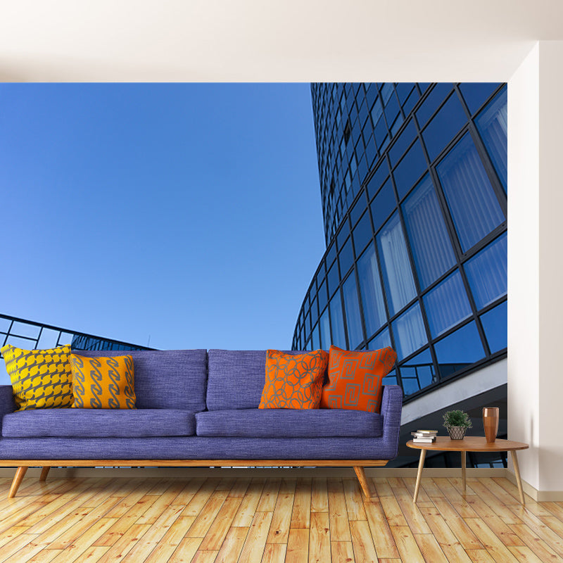 Modern Architecture Landscape Living Room Mural Wallpaper, Custom-Printed