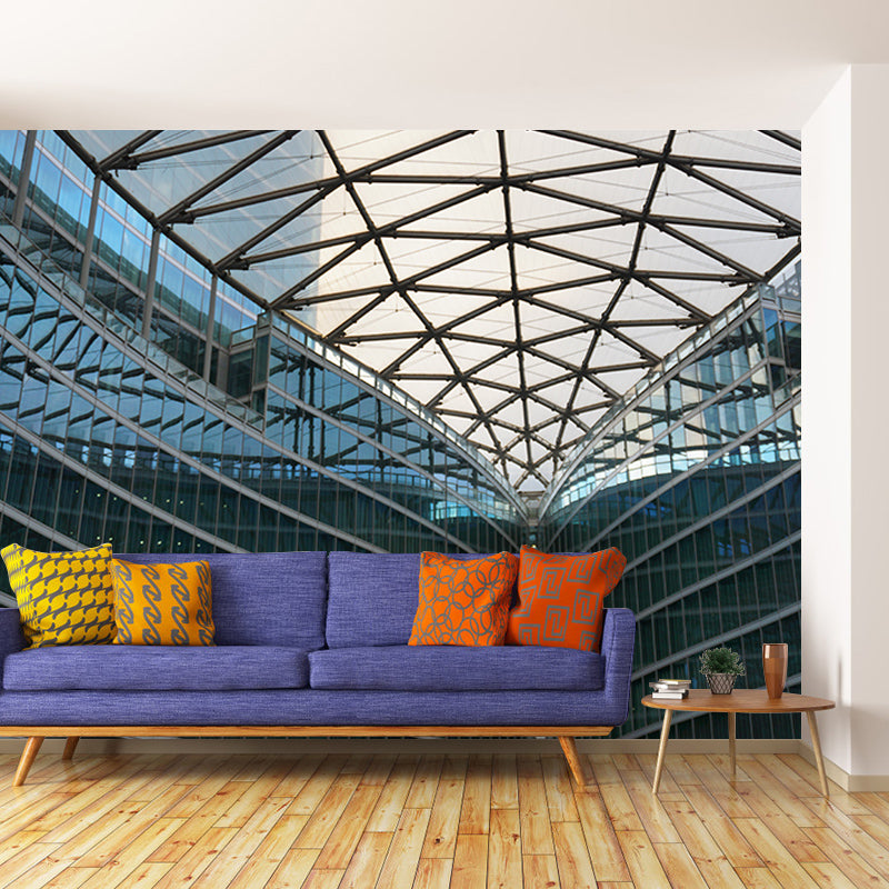 Contemporary Architecture Meeting Room Mural Mildew Resistant Wall Decor