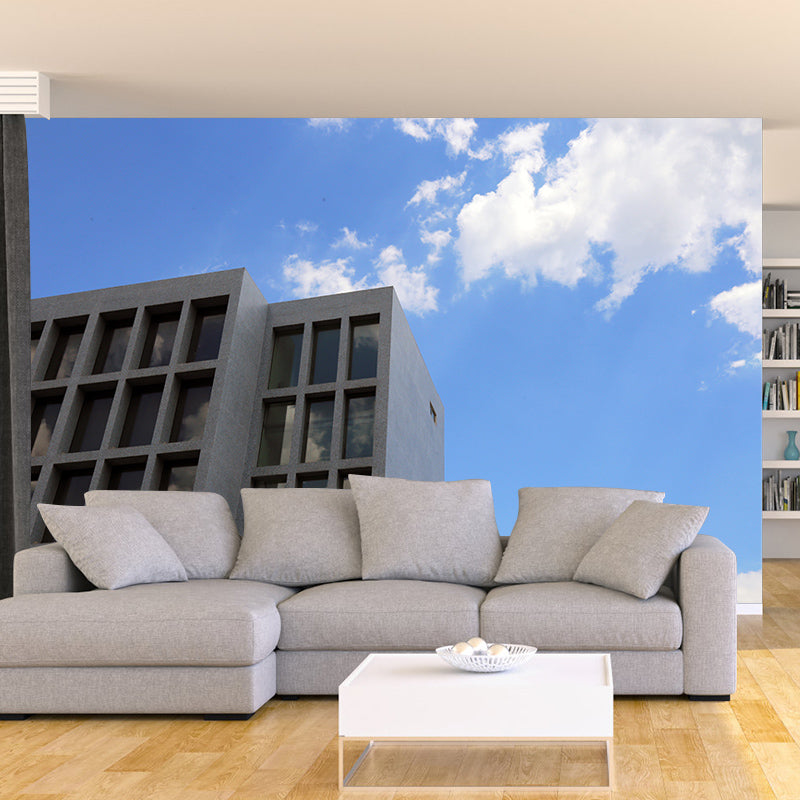 Contemporary Architecture Meeting Room Mural Mildew Resistant Wall Decor