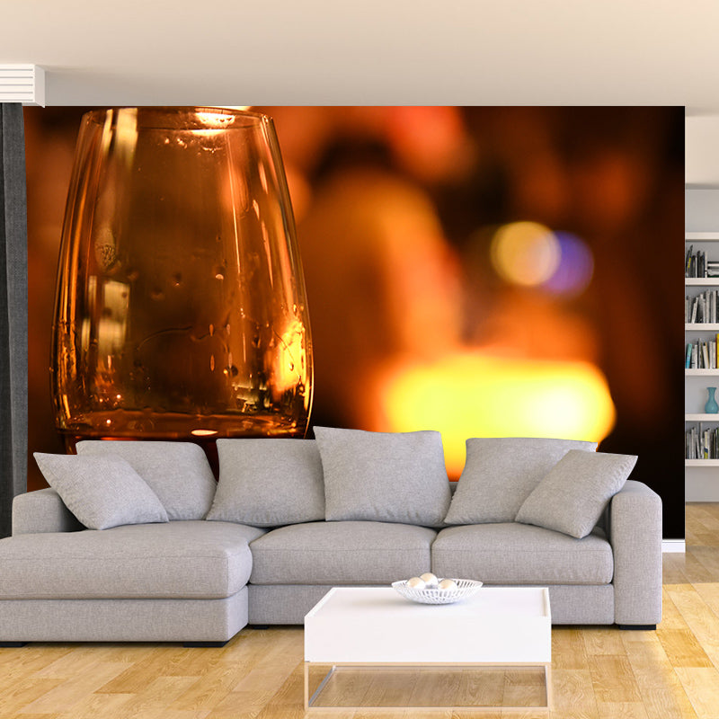 Glass of Wine Mural for Reustarant Bar Wall Decor, Custom Size Available