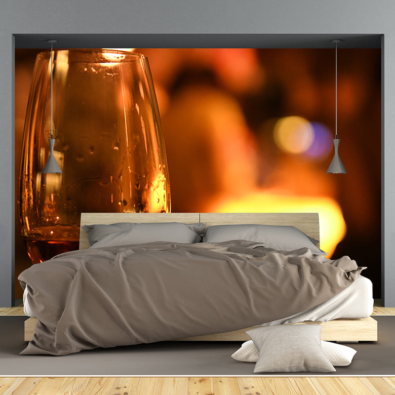Glass of Wine Mural for Reustarant Bar Wall Decor, Custom Size Available