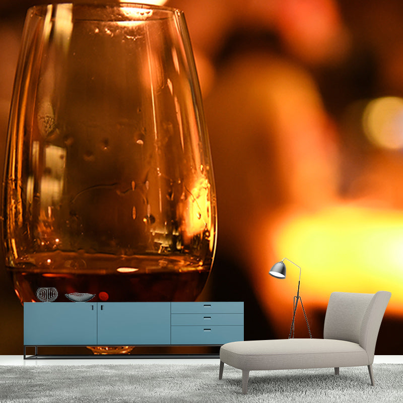 Glass of Wine Mural for Reustarant Bar Wall Decor, Custom Size Available