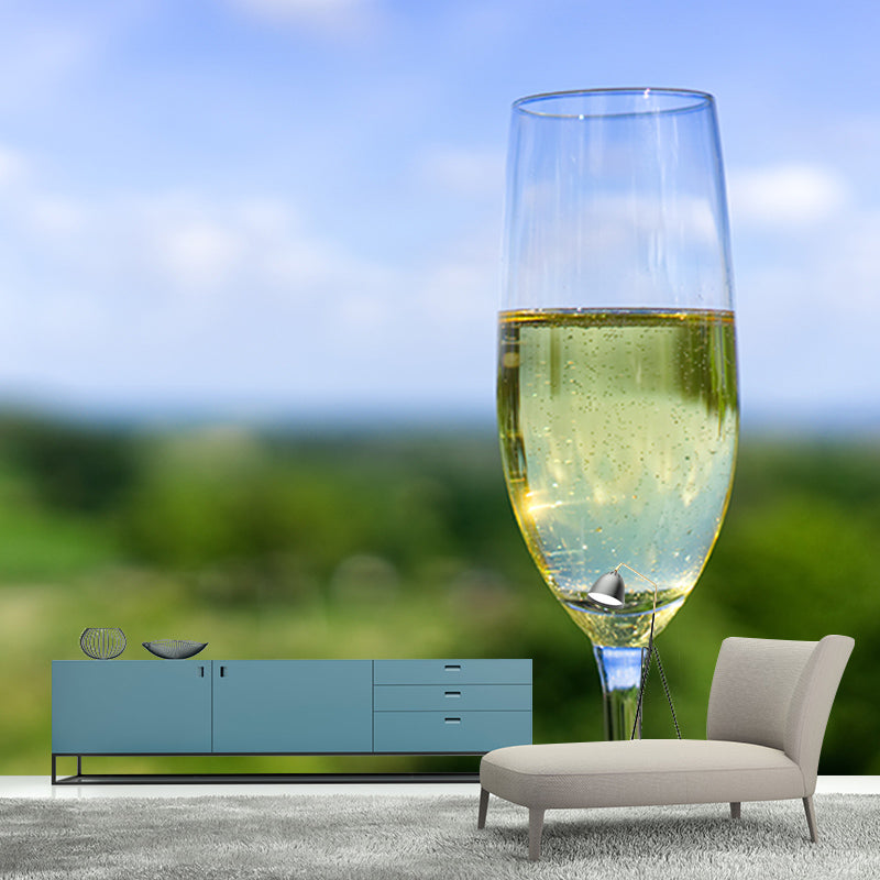 Carta da parati con vino vintage per enoteca resistente all'umidità, realizzata su misura