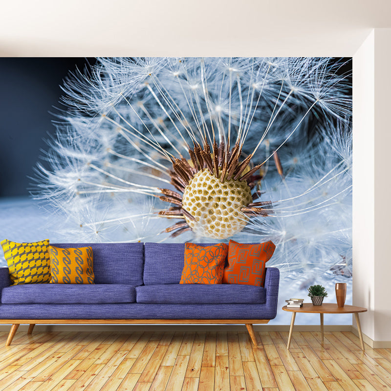 Dandelion Plant Mural Decal Modern Sitting Room Wall Decor, Custom Size