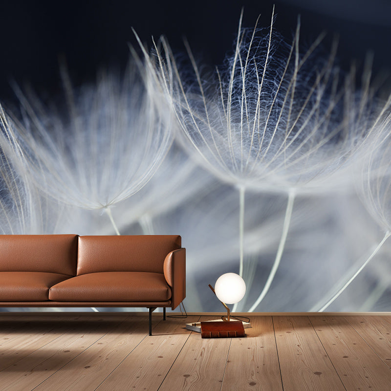 Dandelion Plant Mural Decal Modern Sitting Room Wall Decor, Custom Size