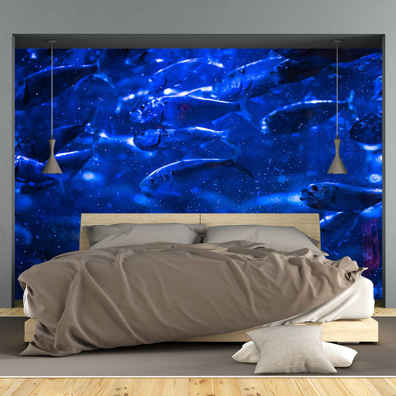 Seabed Creatures Mural Wallpaper for Playroom Stain Resistant, Personalized Size