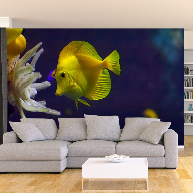 Seabed Creatures Mural Wallpaper for Playroom Stain Resistant, Personalized Size