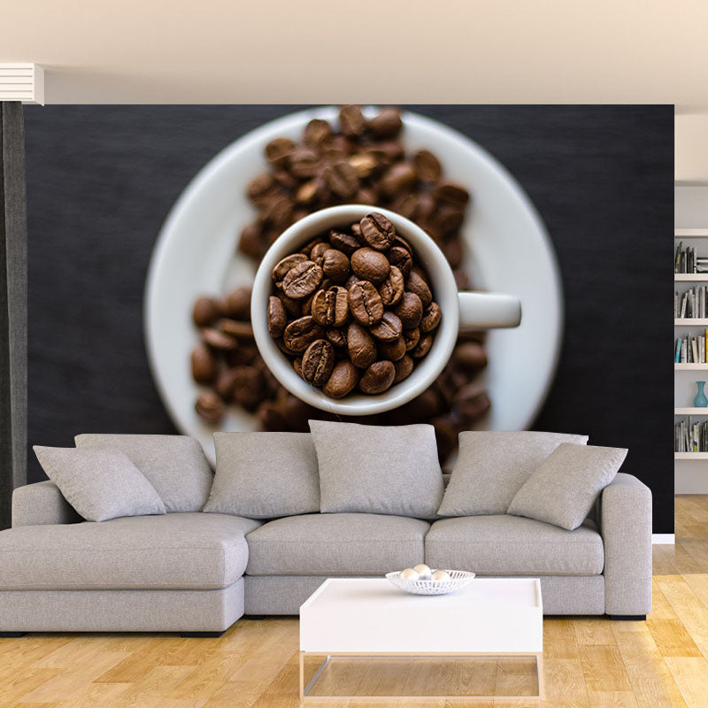 Coffee Beans Modern Decoration Mural Wallpaper Waterproofing, Personalized Size