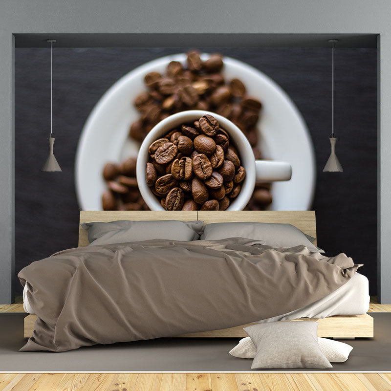 Coffee Beans Modern Decoration Mural Wallpaper Waterproofing, Personalized Size
