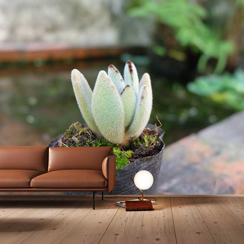 Green Plant Wall Mural for Study Room Home Decor, Personalized Size Available