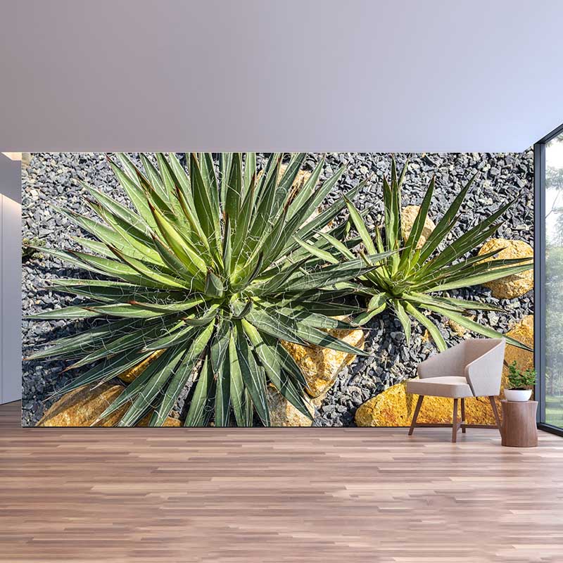 Plant Wall Murals Tropical Moisture Resistant Wall Covering, Custom Size