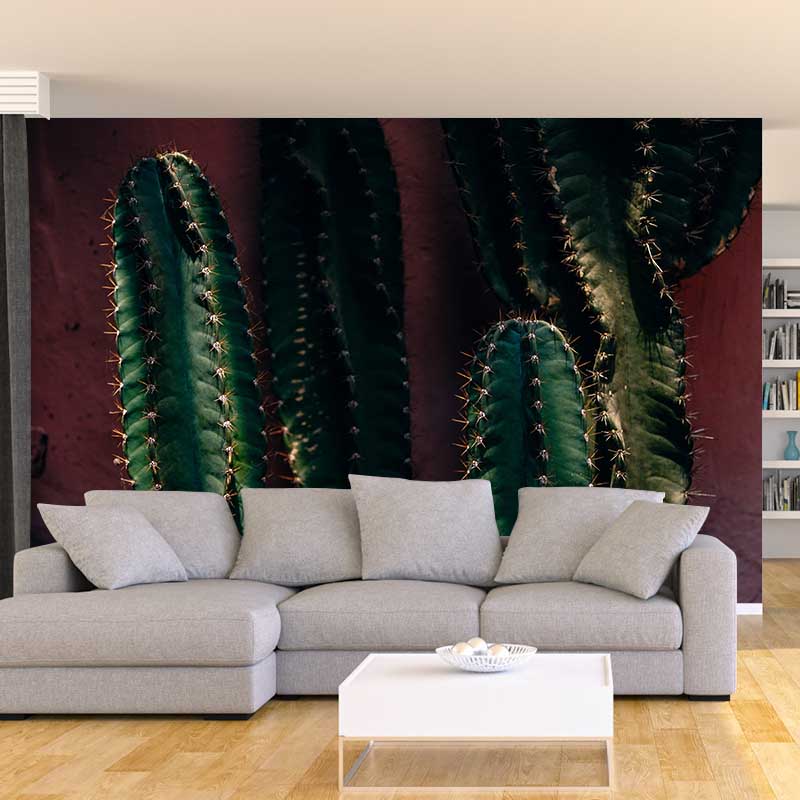 Plant Wall Murals Tropical Moisture Resistant Wall Covering, Custom Size
