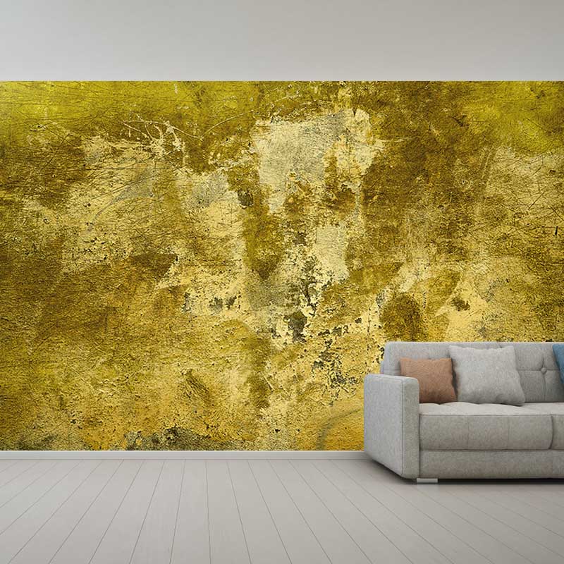 Rusty Metal Mural Wallpaper Moisture Resistant in Dark Color, Custom Size