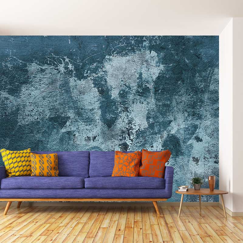 Rusty Metal Mural Wallpaper Moisture Resistant in Dark Color, Custom Size