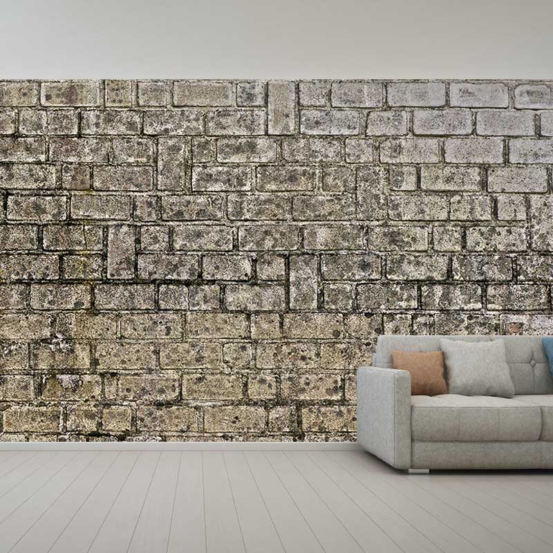 Brick Wall Background Stain Resistant Wall Murals for Restaurant, Personalized