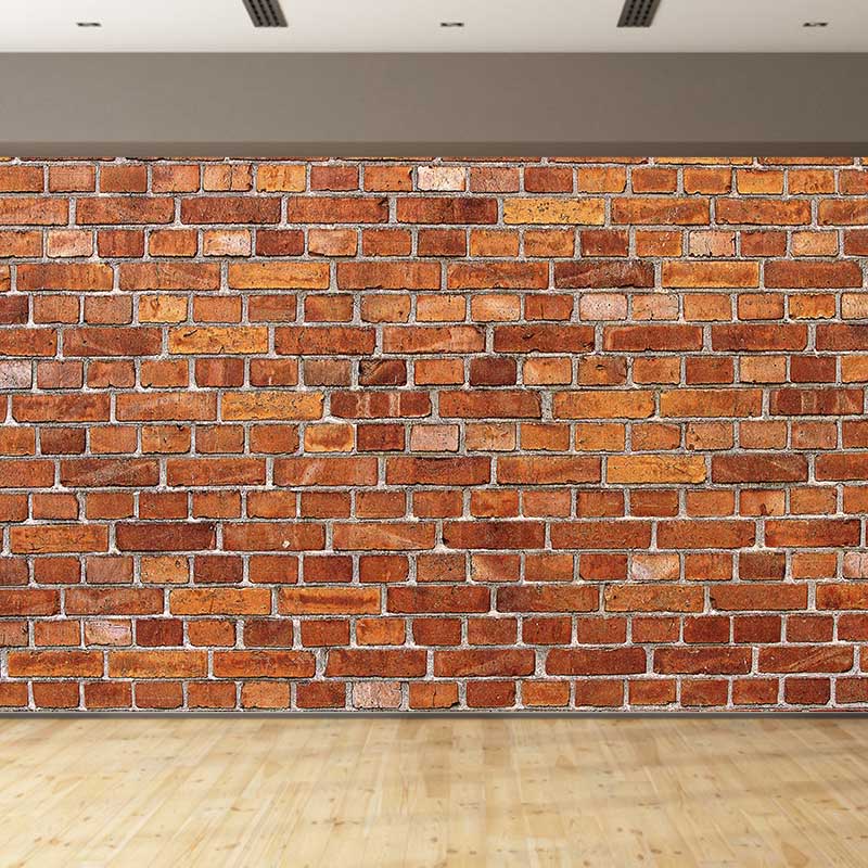 Brick Wall Background Stain Resistant Wall Murals for Restaurant, Personalized