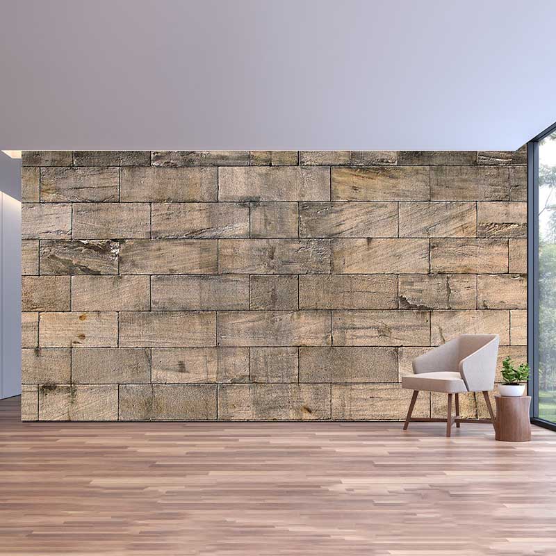Brick Wall Background Stain Resistant Wall Murals for Restaurant, Personalized