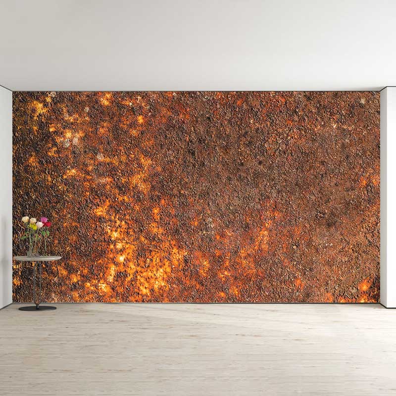 Industrial Style Metal Murals Wallpaper for Bedroom, Custom Size Available