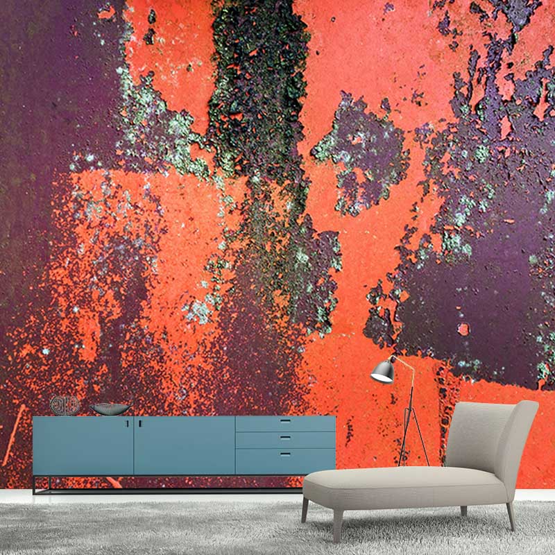 Industrial Style Metal Murals Wallpaper for Bedroom, Custom Size Available