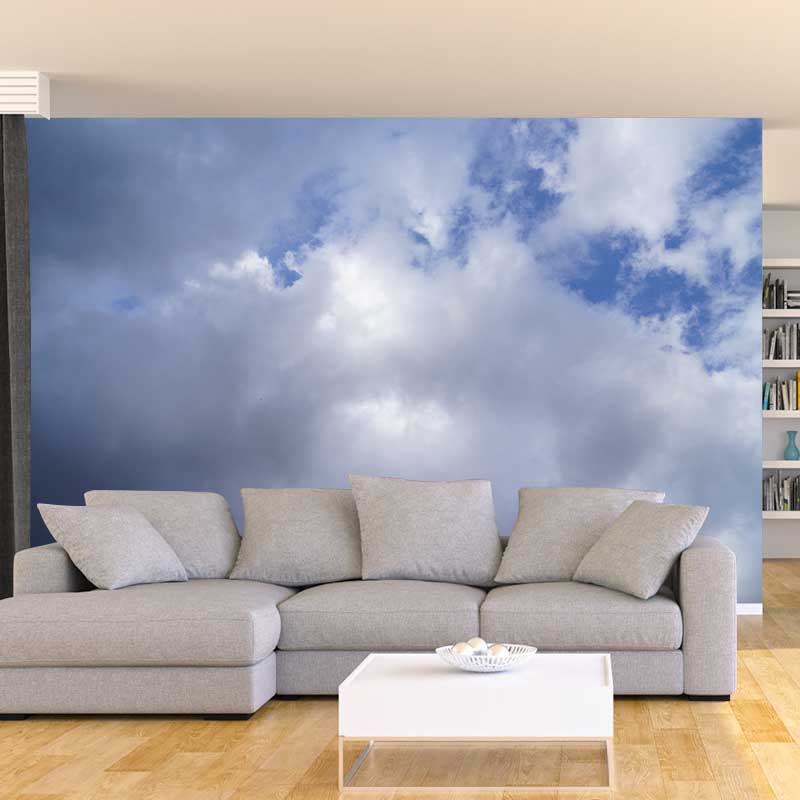 Sky and Clounds Mural Wall Paper Home Decorations for Kitchen Living Room