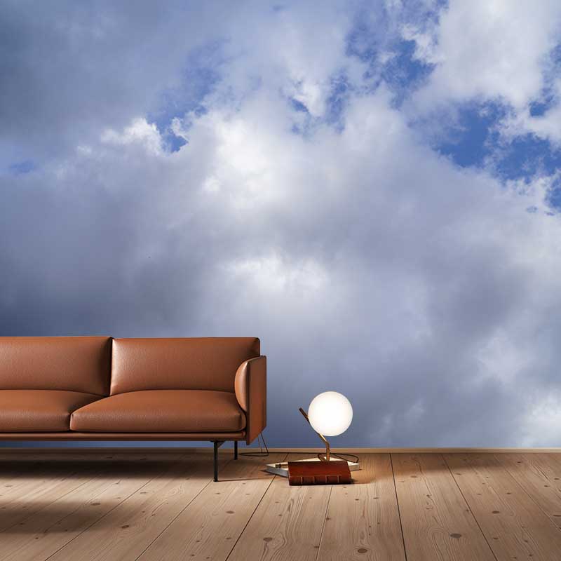 Sky and Clounds Mural Wall Paper Home Decorations for Kitchen Living Room