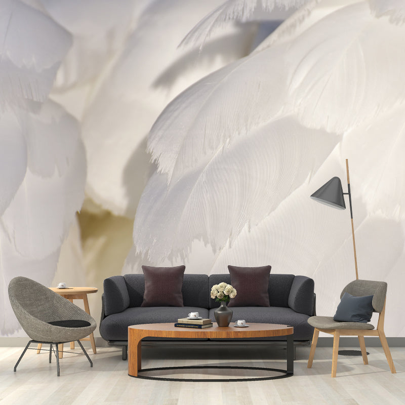 Feather Wall Mural Decal Home Decor for Living Room Girls Women Bedroom
