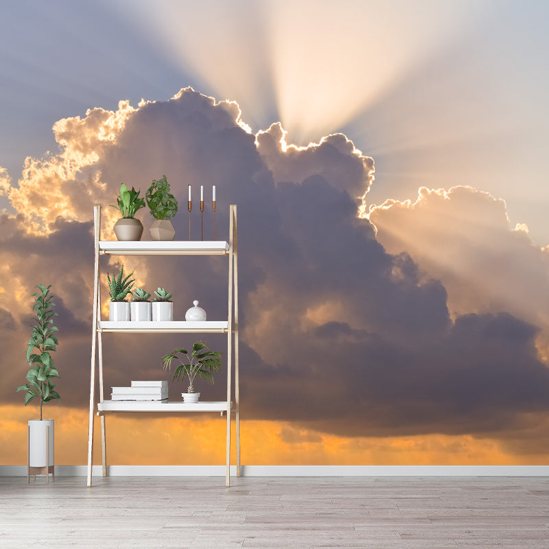 Cloudy Sky Mural Wallpaper for Wall Decor Contemporary Gust Room Wall Art