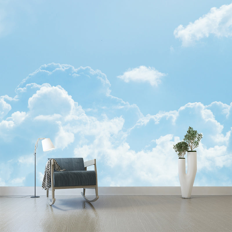 Cloudy Sky Mural Wallpaper for Wall Decor Contemporary Gust Room Wall Art
