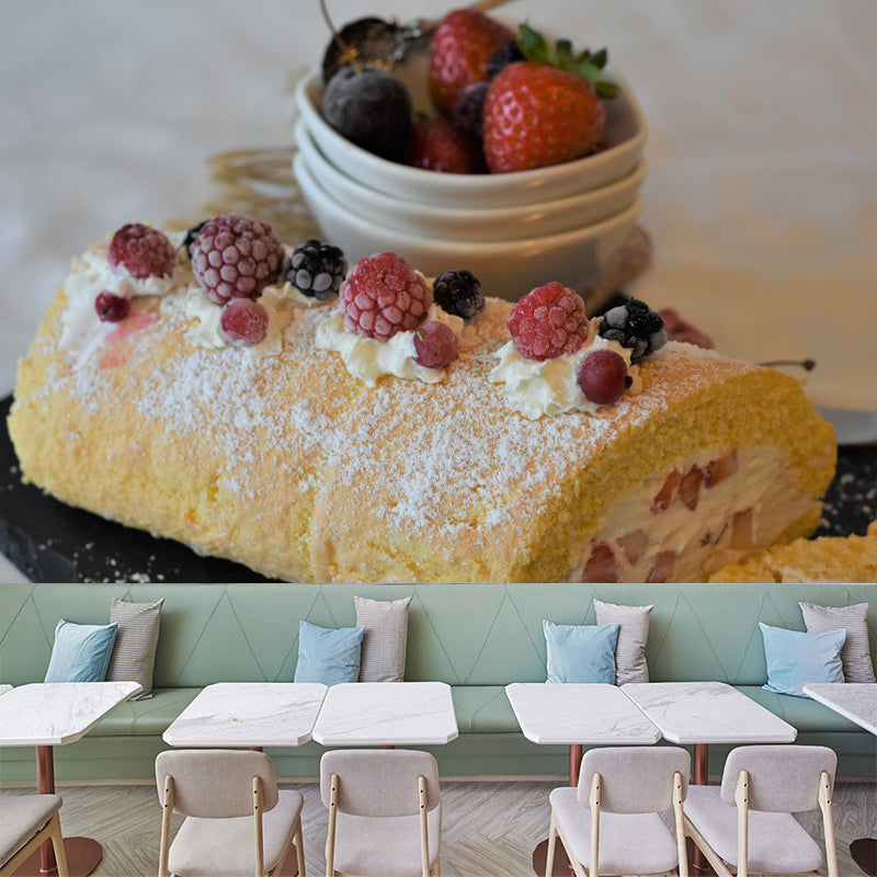 Sweet Cake Mural Personalized Minimalism Wall Art for Bakery, Custom Size Available