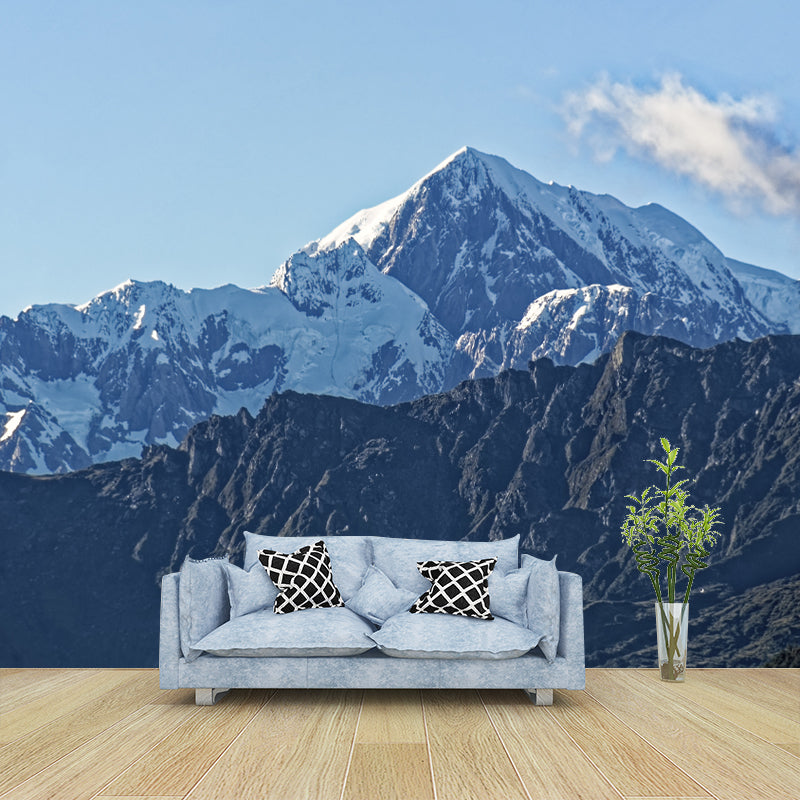 Magnificent Mountain View Removable Mural Wallpaper for Living Room Decor