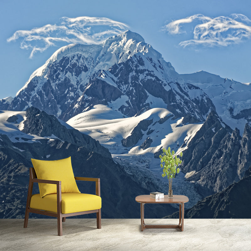 Magnificent Mountain View Removable Mural Wallpaper for Living Room Decor