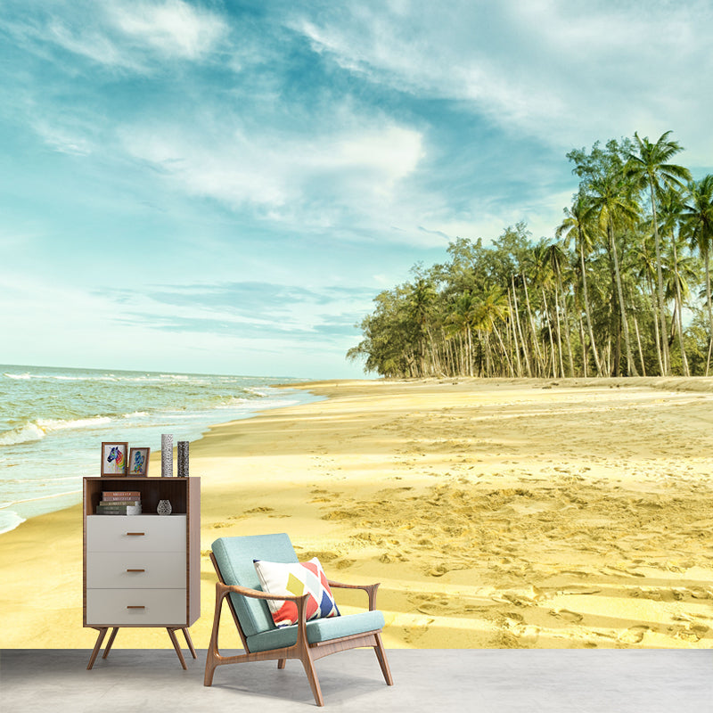 Sand of Beach Removable Wall Mural for Gust Room Bedroom, Moisture Resistant