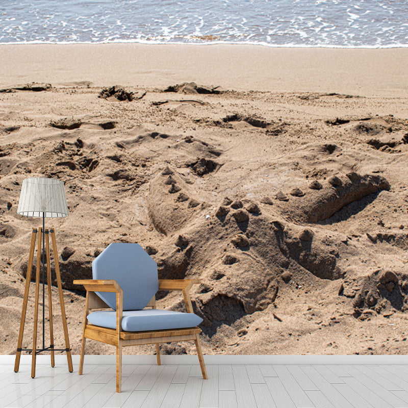 Blue Sea Wall Mural Moisture Resistant Wall Decoration for Bedroom Living Room