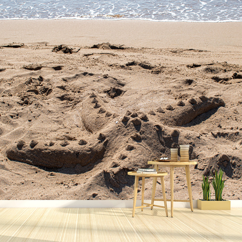 Blue Sea Wall Mural Moisture Resistant Wall Decoration for Bedroom Living Room