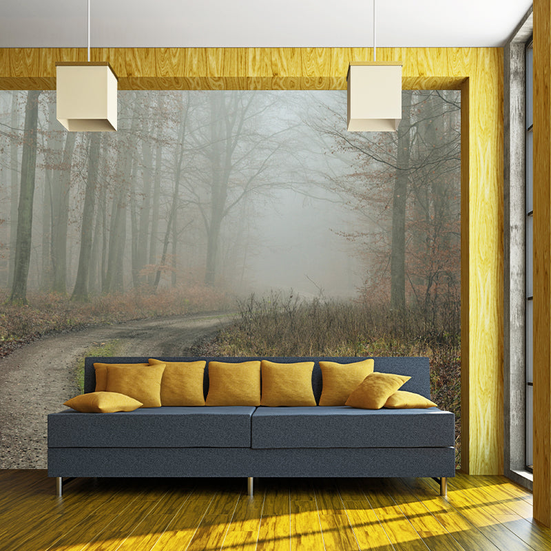 Forest Photo Mural Wallpaper for Living Room Decor, Custom Size Available