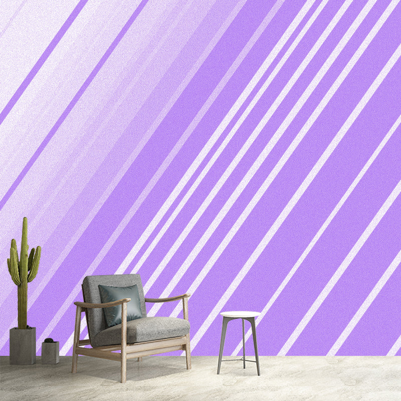 Geometry Pattern Mural Moisture Resistant Wall Covering for Dining Room